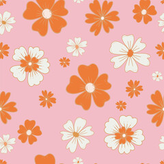 Fototapeta na wymiar Floral seamless pattern. Vector design for paper, cover, fabric interior decor.