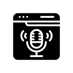 podcast glyph icon