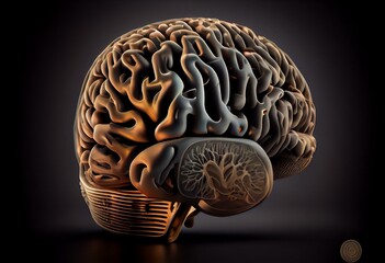 Brain Anterior commissure Anatomy For Medical Concept 3D. Generative AI