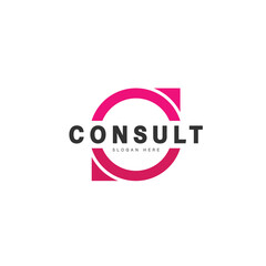 Consulting agency logo chat design symbol