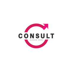 Consulting agency logo chat design symbol