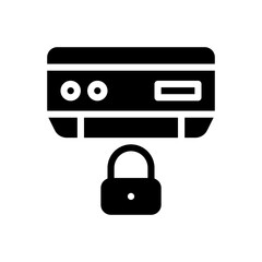 Obraz premium lock glyph icon