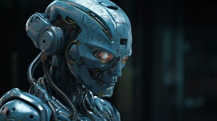 人間型ロボットの顔（Generative AI）
