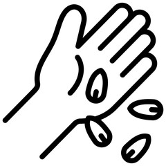 seeds ilustration design with outline