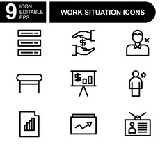 job and business icon or logo isolated sign symbol vector illustration - high quality black style vector icons
