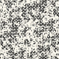 Monochrome Pixelated Textured Checkered Pattern