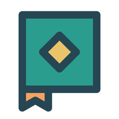 holy quran of ramadan month fill icon set
