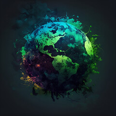 Earth day or environment day wallpaper made with generative AI technology 