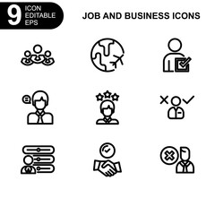 job and business icon or logo isolated sign symbol vector illustration - high quality black style vector icons
