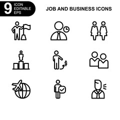 job and business icon or logo isolated sign symbol vector illustration - high quality black style vector icons
