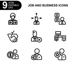 job and business icon or logo isolated sign symbol vector illustration - high quality black style vector icons
