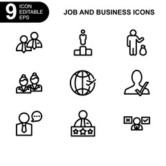 job and business icon or logo isolated sign symbol vector illustration - high quality black style vector icons
