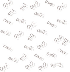 Lots of cartoon bones to create children's projects