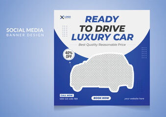 Car wash services promotional banner template