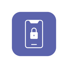 Mobile Security icon vector stock.