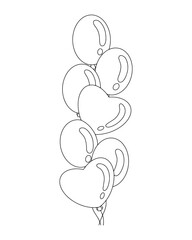 Coloring page for kids. Digital stamp. Cartoon style character. Isolated on white background. Vector illustration.