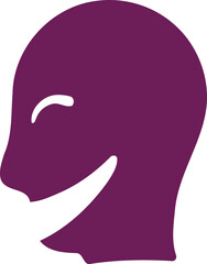 April Fool Laugh Face Flat Hand Drawn Illustration