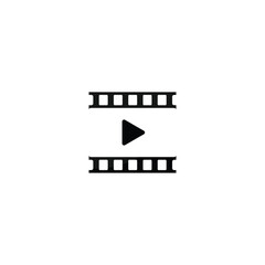 Play movie icon isolated vector graphics