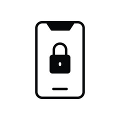 Mobile Security icon vector stock.