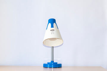 Table lamp for study on white background isolate