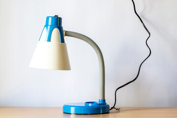 Table lamp for study on white background isolate