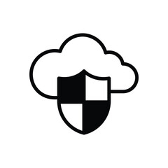 Cloud Security icon vector stock.