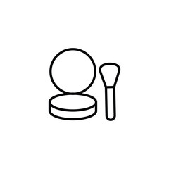Face Makeup icon design with white background stock illustration