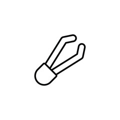 Tweezer icon design with white background stock illustration