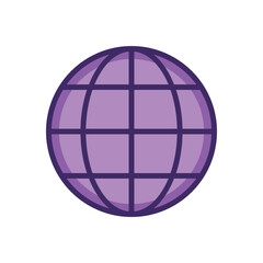 Global Security icon vector stock.