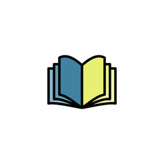 open book icon vector design templates