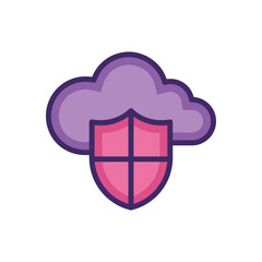 Cloud Security icon vector stock.