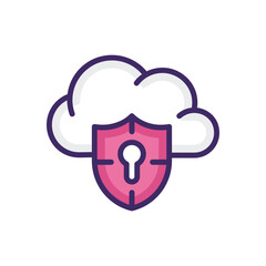 Cloud Security icon vector stock.