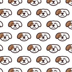 Fototapeta premium Pattren head dog cute animal logo