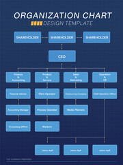 Company Organization Chart. Company Structure business hierarchy diagram corporate organizational structure graphic elements, Modern infographic vector illustration.