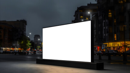 Blank outdoor Event advertisment screen for marketing purpose, Empty LED screen for event advertisment, white LED screen mockup