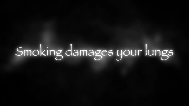 Smoking damages your lungs