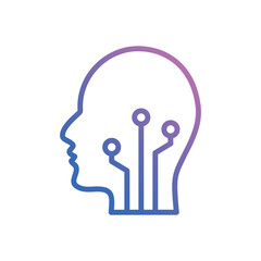 Human Security icon vector stock.