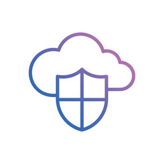Cloud Security icon vector stock.