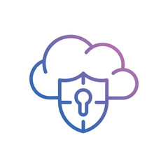 Cloud Security icon vector stock.