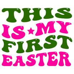 Retro Eastar T-shirt Design, Vector