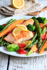 Lachs mit grünem Spargel