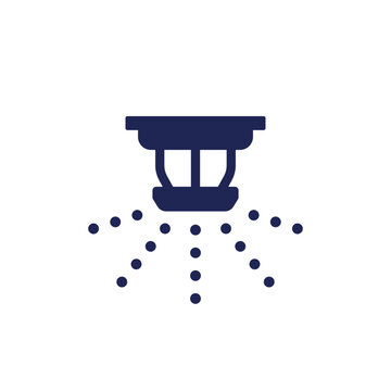 Fire Sprinkler Icon On White