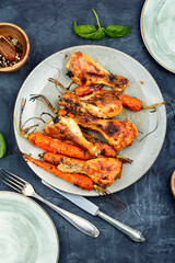 Roasted chicken drumsticks