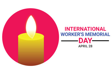 International Worker's Memorial day. April 28. Holiday concept. Template for background, banner, card, poster with text inscription.