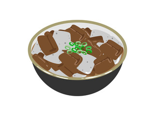 主線のないもつ煮のイラスト