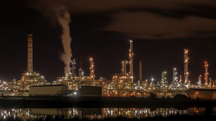 Obraz na płótnie Canvas refinery at night