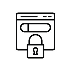 Web Security icon vector stock.