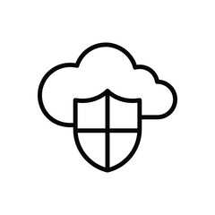 Cloud Security icon vector stock.