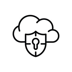 Cloud Security icon vector stock.