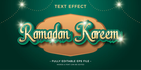 Ramadan kareem 3d editable text effect 